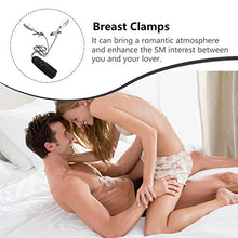 Load image into Gallery viewer, Set Nipple Clips Electric Nipple Clamp Nipple Stimulator for Lovers Couples Pleasure Toy Black
