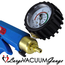 Load image into Gallery viewer, LeLuv Vibrating Penis Pump LeLuv Maxi Blue Plus Rubberized Vacuum Gauge with Premium Silicone Hose and Black TPR Seal 9 inch x 1.75 inch Cylinder
