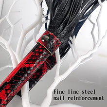 Load image into Gallery viewer, LANWAN Horse Riding Whip Faux Leather Flogger Men Women Toys (Red Whip)
