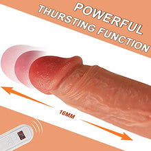 Load image into Gallery viewer, High-Frequency Thrusting Dildo Vibrator - 8.8&quot; Realistic Thrusting Dildo Thick Penis Dildo with Strong Suction Cup for G Spot Anal Prostate Massager, Remote Control Dildo with 9 Thrusting 9 Vibrating
