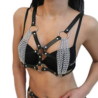 Leather Body Chains Punk Body Chain Party Rave Harness Body Accessory Jewelry for Women and Girls