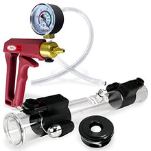 Load image into Gallery viewer, LeLuv Vibrating Buddy Penis Pump Maxi Red Handle and Gauge 16 inch x 2 inch Double-Ended Cylinder Bundle with 2 Basic Seals
