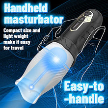 Load image into Gallery viewer, Automatic Rotating Male Masturbator, Vibrating Male Masturbators Cup with 5 Rotation &amp; 10 Vibration Modes for Penis Stimulation, Electric Pocket Pussy Male Stroking Toy, Adult Male Sex Toys for Men
