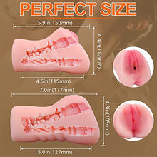 Load image into Gallery viewer, Ohiele Lifelike Male Masturbator Adult Realistic Pussy Sex Toy with 3D Realistic Vagina Texture and Tight Anal Silicone Soft Touch Portable Deep Throat Sex Stroker for Men Masturbation (Plus Size)
