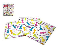 Candyprints Super Fun Penis Party Napkins, 48 Piece Pack