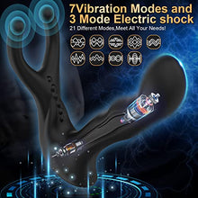 Load image into Gallery viewer, Vibrating Anal Plug with Electric Shock Pulse Vibrator, XINBALE Anal Vibrator Prostate Massager for Men with Remote Control, Rechargeable Anal G Spot Vibrator Adult Sex Toys
