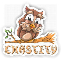 Chastity Owl Sticker (Large, 14x9.8 inch)