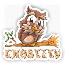 Load image into Gallery viewer, Lacsap Chastity Owl Sticker (Medium, 8.5x5.6 inch)
