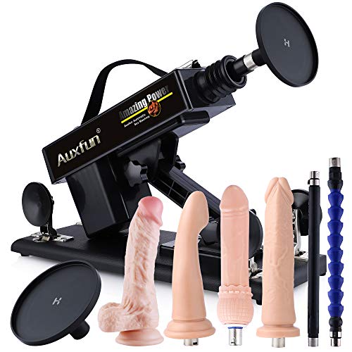 Auxfun Sex Machine for Adult People, Thrusting Machines with 3XLR Connector Attachments Dildos Sex Toys Massager Gun Love Machines Device