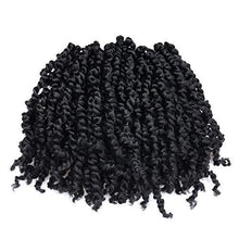 Load image into Gallery viewer, Tiana Passion Twist Hair 6 Inch - 1 Pack 1B Natural Black Short Bob Hairstyle Crochet Braids, Handmade Pre-Twisted Pre-looped Synthetic Braiding Hair Extensions (6&quot; 1B, 1P)
