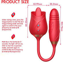 Load image into Gallery viewer, The Rose Sex Toy Vibrator for Women,3 in 1 Clitoris Vibrators G-Spot Stimulator for Couples and Lovers Pleasure,Magnetic Rechargeable Personal Wand Massager,Adult Sex Toys Games (Tongue Licking)09
