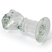 Load image into Gallery viewer, Glass Crystal Anal Plug Fist Hand Butt Plug, G-spot Anal Pleasure Trainer, Transparent Extra Large SM Anal Plugs Butt Plug Dildo Penis for Women Men Masturbation (M)
