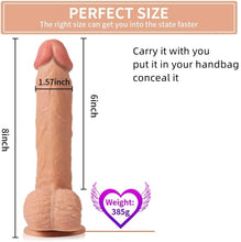 Load image into Gallery viewer, Silicone Realistic Dildo 8&quot; with Suction Cup for Hands-Free for Women Adult Couples Giant Dildo Anal Sex Vaginal G-spot and Anal Masturbation
