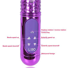 Load image into Gallery viewer, Rose Clitorial Vibrating Vibrator Sucking Butterfly Toy for Women Telescopic Dildo Swing Vibrate Bead Rabbit Heating Adult Sex Tongue Solo Play Triple Action Vibration Modes
