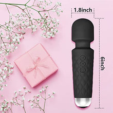 Load image into Gallery viewer, Vibrator for Women, Sex Toys, 2023 New Rechargeable Vibrator Wand Adult Sex Toys &amp; Games, Waterproof Personal Wand Massager for Women, 20 Vibration Modes and 8 Speed Female Sex Toys, Black
