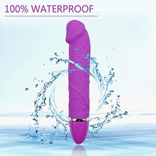 Load image into Gallery viewer, LANWAN 7.9&#39;&#39;Realistic Dildo Vibrator for Women with 7 Vibrating Pleasure Modes Rechargeable G-spot Stimulator Silicone Bendable Clitoris Vaginal Anal Massage Tools for Couple (Purple)
