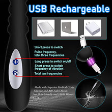 Load image into Gallery viewer, Electric Shock Anal Vibrator Prostate Stimulator 9 Beads Vibrating Anal Plug with 10 Powerful Vibrations 3 Electric Shock Pulse Modes, Anus Massager G-spot Anal Sex Toy for Men, Women
