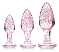 Glitter Gem Anal Plug Set - Pink