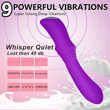 Load image into Gallery viewer, G-Spot Vibrator, Dildo Vibrator with 9 Powerful Vibrations Modes, Rechargeable Quiet Vibrating Powerful Vibrators Adult Sex Toy Gift (Purple)
