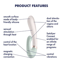 Load image into Gallery viewer, Satisfyer Heat Wave Rabbit Vibrator with Warming Function and App Control - G-Spot and Clitoris Stimulation, Heated Vibrating Dildo - Compatible with Satisfyer App, Waterproof, Rechargeable (Mint)
