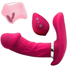 Load image into Gallery viewer, Wearable Clitoral G-spot Butterfly Vibrator, Wireless Remote Control Nipple Suction Cup Vibrator, 7 Powerful Vibrations, Rechargeable Adult Female Sex Toy Thrust Realistic Dildo
