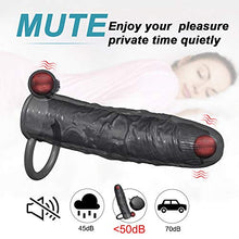 Load image into Gallery viewer, Penis Extender Sleeve Vibrator Penis Cock Ring, 10 Vibration Modes Reusable Dick Vibrator Cock Sleeve Love Toys for Couples
