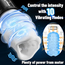 Load image into Gallery viewer, Automatic Rotating Male Masturbator, Vibrating Male Masturbators Cup with 5 Rotation &amp; 10 Vibration Modes for Penis Stimulation, Electric Pocket Pussy Male Stroking Toy, Adult Male Sex Toys for Men
