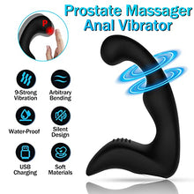 Load image into Gallery viewer, Vibrating Prostate Massager Anal Vibrator -9 Powerful Stimulation Patterns, Anal Butt Plug G-spot Vibrator with Remote and Ergonomic Design, Anal Sex Toys for Men, Women and Couples
