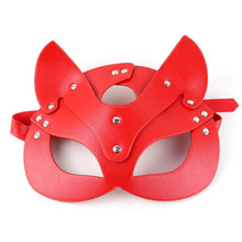 Load image into Gallery viewer, Faux Leather Eye Mask Cute Sexy Products Stage Cosplay Mask Couple Props Red
