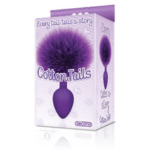 Load image into Gallery viewer, Sexy, Kinky Gift Set Bundle of Wild Rose and Tongue and Icon Brands Cottontails, Silicone Bunny Tail Butt Plug, Purple
