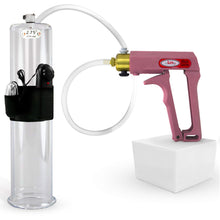 Load image into Gallery viewer, LeLuv Maxi Purple Handle Vibrating Penis Pump 12 inch x 2.75 inch Cylinder
