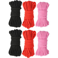 Magik 3-6 Pcs Soft Silk Touch Rope Solid Rope Sexy Toy BDSM Tie Up Fetish Restraint (6 Pack(2 Ea), 16.4 Ft/5M)