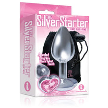 Load image into Gallery viewer, Sexy, Kinky Gift Set Bundle of Wild Rose and Tongue and Icon Brands The Silver Starter, Bejeweled Heart Stainless Steel Plug, Pink
