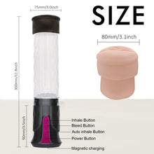 Load image into Gallery viewer, Auto Vacuum Suction Penis Pump Sex Toy for Men, Rechargeable Male Penis Enlarger Automatic Vacuum Enhancement Pump Realistic Vagina Pocket Pussy for Blowjob Masturbation Mens Penis Stimulation
