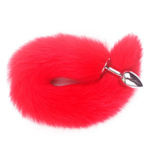 Load image into Gallery viewer, YIXISM Adult Long Imitation Fox Hair Metal Anal Plug Cosplay Couple Flirting Sex Toy Faux Fox Tail Design Cosplay Supply Sex Toys (Color : Grey)
