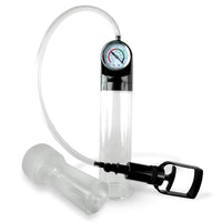 LeLuv Master Gauge Electric Penis Pump 2.4 inch Diameter T-Grip Handle Bundle with Magic Sleeve Masturbator Cylinder Seal