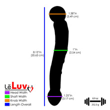 Load image into Gallery viewer, LeLuv Glass Dildo Double Blossom S-Curved G-Spot Wand Bundle with Premium Padded Pouch
