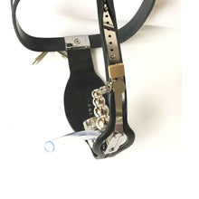 Load image into Gallery viewer, LESOYA Male Stainless Steel Chastity Belt Adjustable T-Type BDSM Bondage Briefs Restraint Device with Cock Cage
