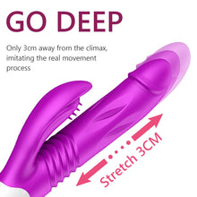 Load image into Gallery viewer, Rabbit Vibrator for Women Vaginal Health,G Spot Vibrator with Tongue Licking 10 Vibration Realistic Anal Vibrating Dildo for Women Clitoral Clit G Spot Stimulation,Heated Adult Sex Toys purple-00
