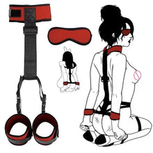 Load image into Gallery viewer, THAT NIGHT Restraint Straps Sling, Backhand Buckle Restraint Strap System Adults Sex Products Bondage Set Collar Handcuffs Red
