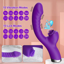 Load image into Gallery viewer, 2023 Vibrator for Women 2 in 1 Licking Machine Clitoris Stimulator G-Spot Powerful Vibro Dildo Female Clit Sucker Adult Sex Toys
