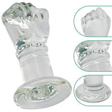 Load image into Gallery viewer, Glass Crystal Anal Plug Fist Hand Butt Plug, G-spot Anal Pleasure Trainer, Transparent Extra Large SM Anal Plugs Butt Plug Dildo Penis for Women Men Masturbation (M)
