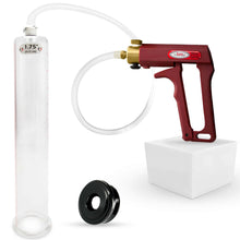 Load image into Gallery viewer, LeLuv Maxi Red Penis Pump for Men Bundle with Soft Black TPR Seal 12 inch Length x 1.75 inch Cylinder Diameter
