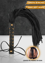 Load image into Gallery viewer, RIDIN 18&quot; Flogger Sex Whip - Adult Whip for Pleasure - Sex Whips for Spanking Adults - Sex Paddles for Spanking
